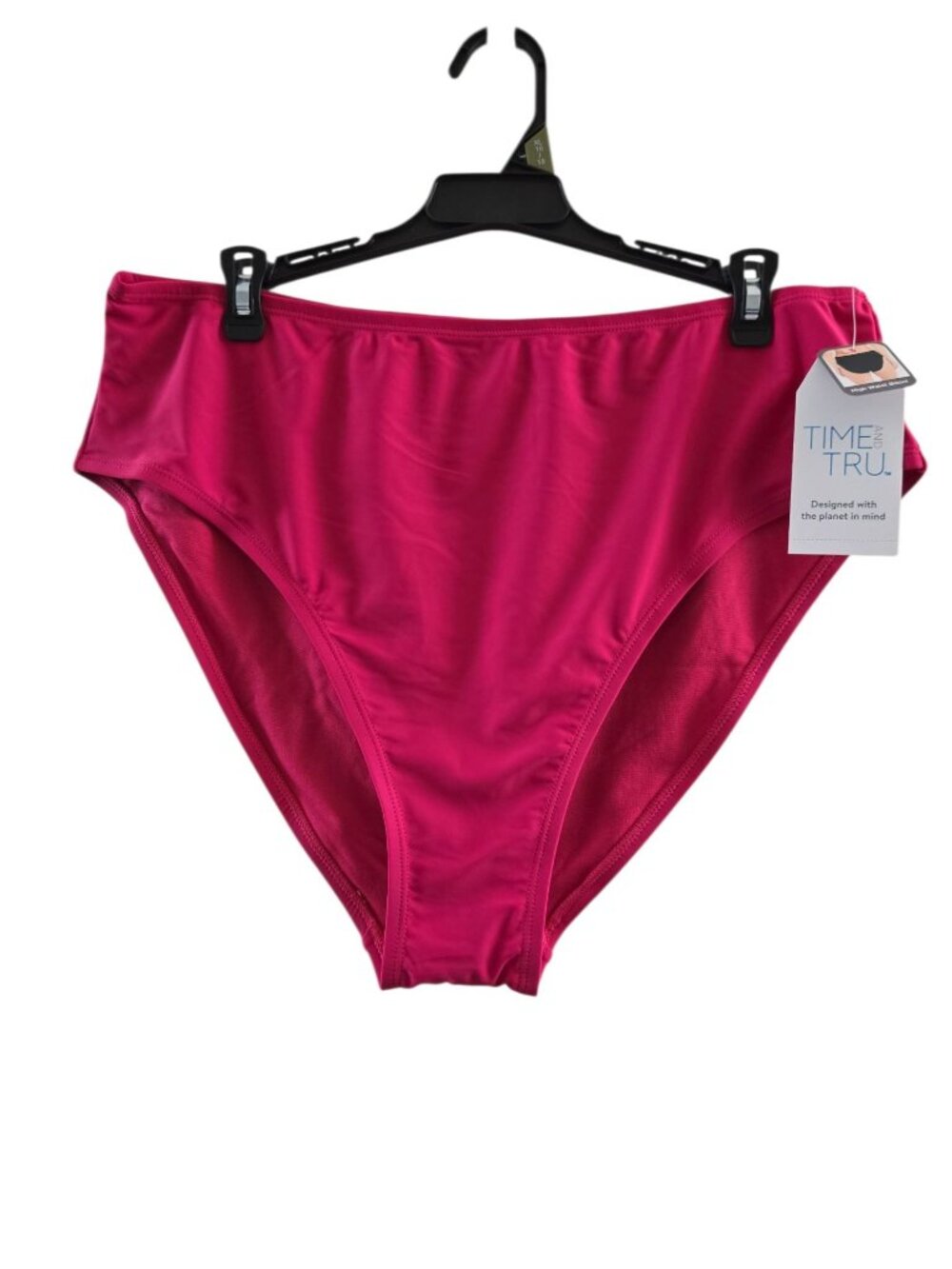 NWT Women's High Waist Bikini Bottoms Size XL (16-18) - Fuschia
